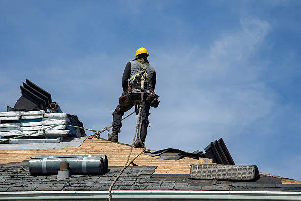 Professional Roofing technician working in Milford, KS